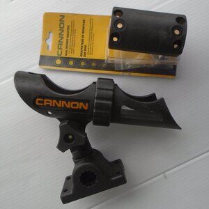 Cannon Fishing Rod Holder and Rail Mount Adapter Black